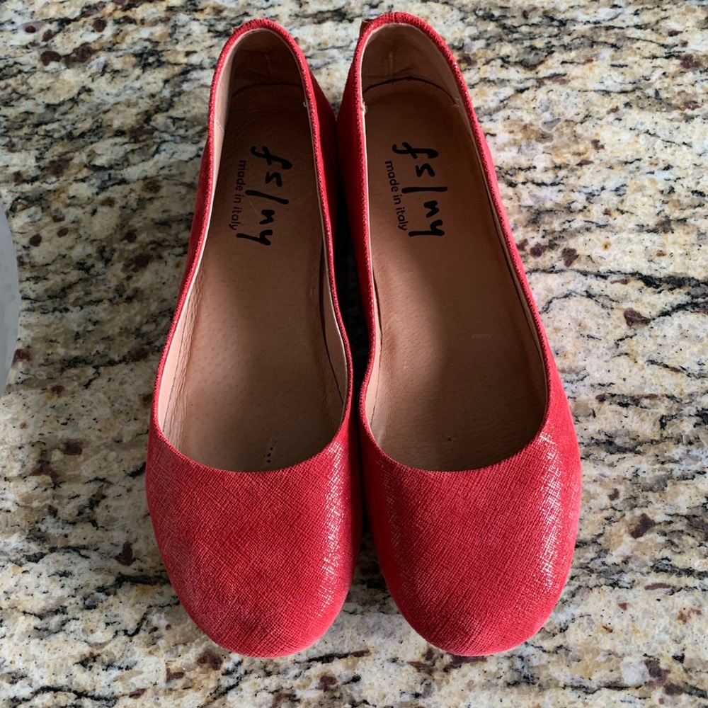 French Sole Red Flats